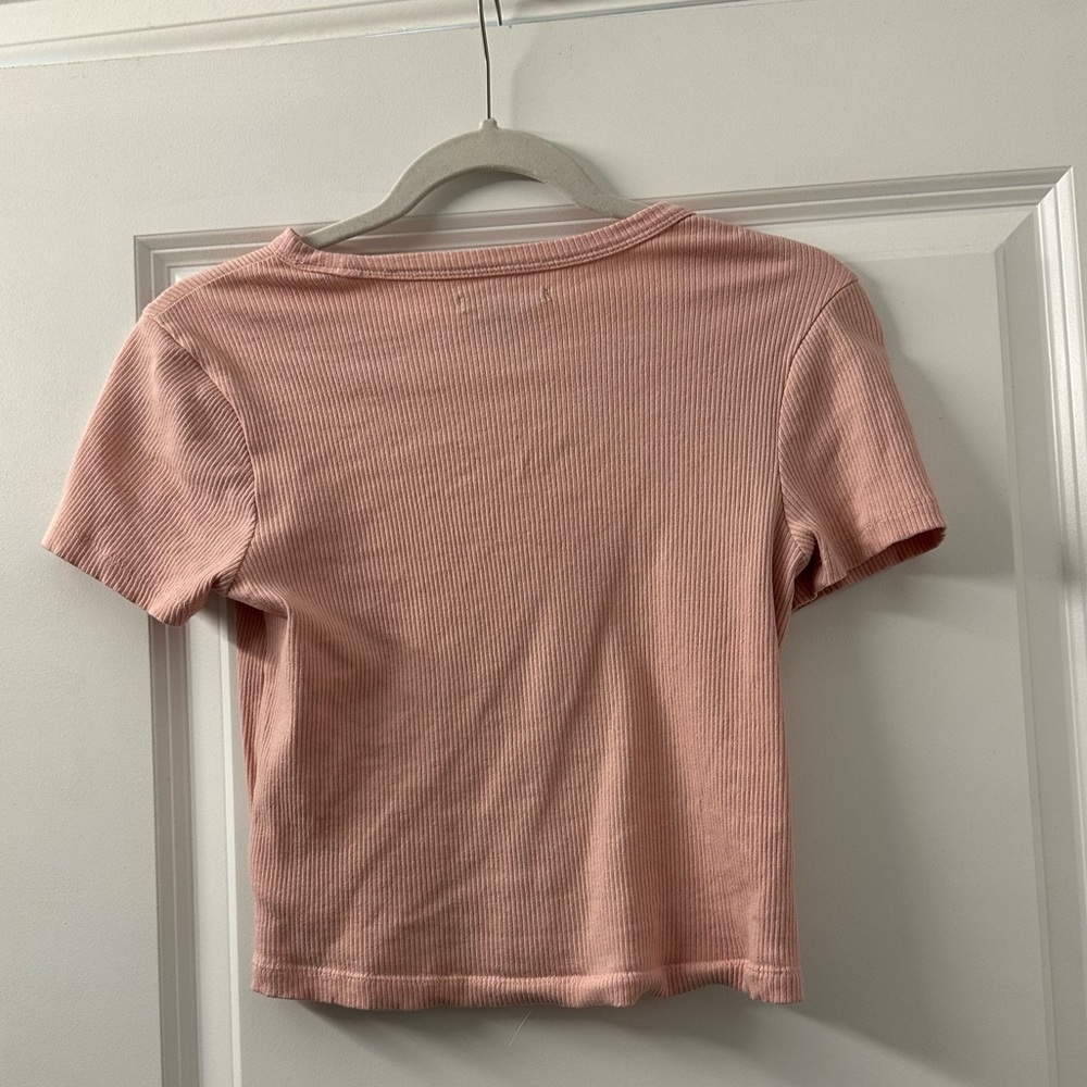 Vans Light Pink Ribbed Tee - Picture 2 of 2